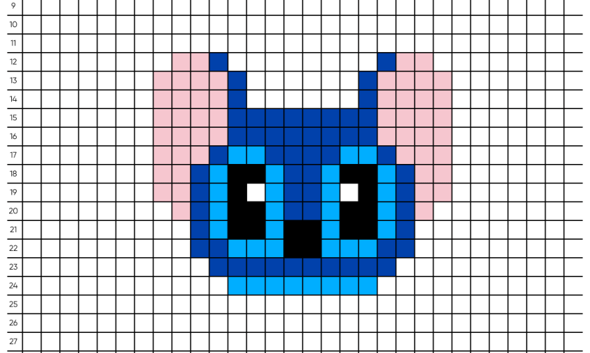 Pixel art Stitch - Tilipix