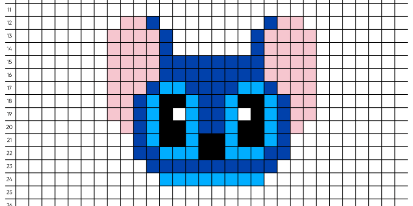 Pixel art Stitch - Tilipix